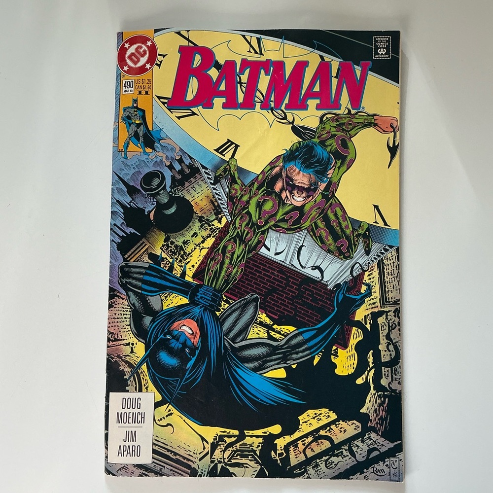 Vintage March 93 DC Comics Batman #490 Second Printing Not Graded